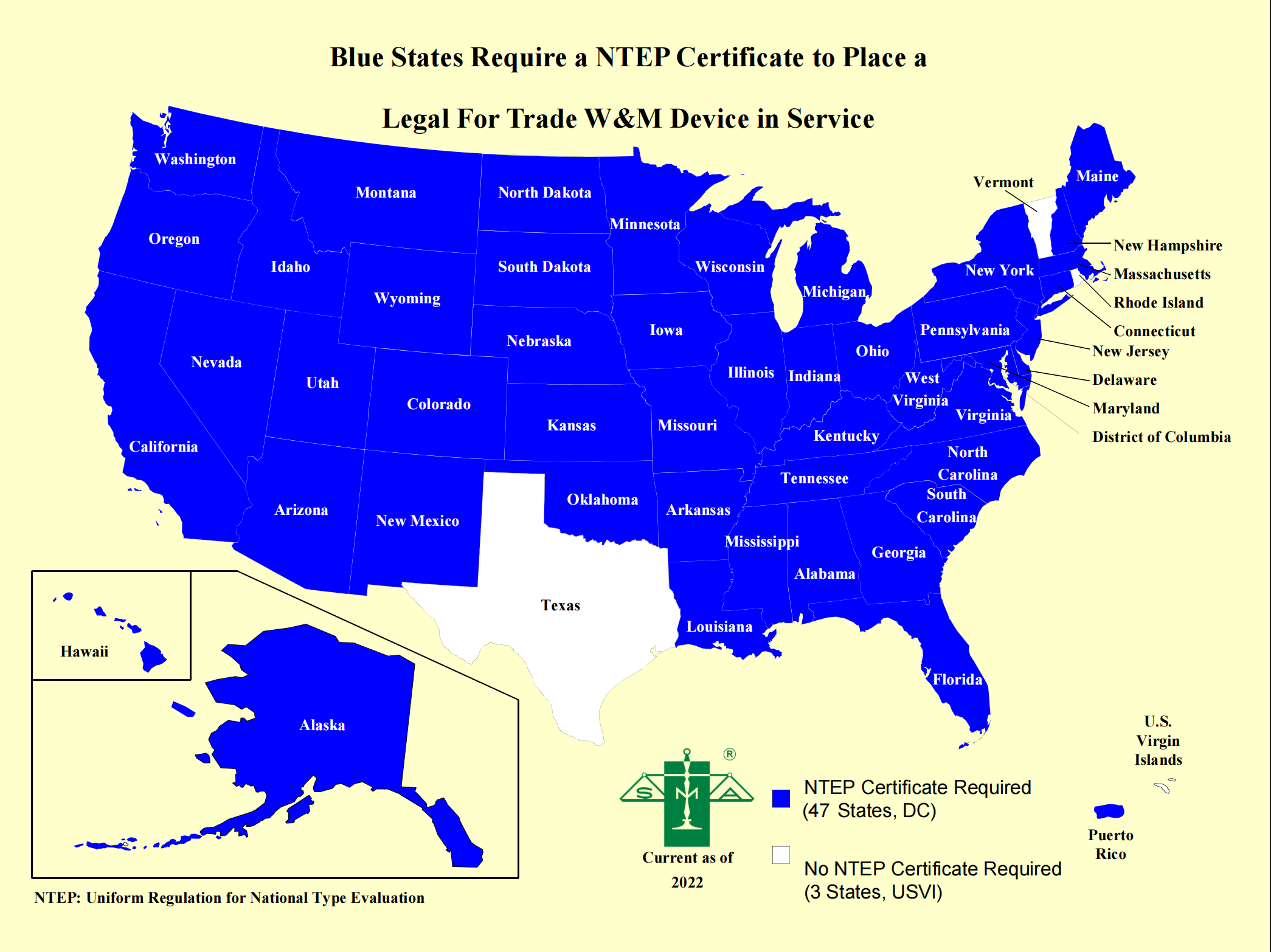 NTEP Certificate Map 1